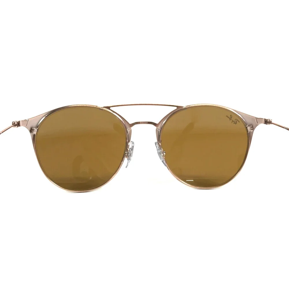Ray-Ban Sunglasses RB3546 9074 Copper Havana Aviator Frames w/ Dark Brown Lenses - Picture 7 of 14